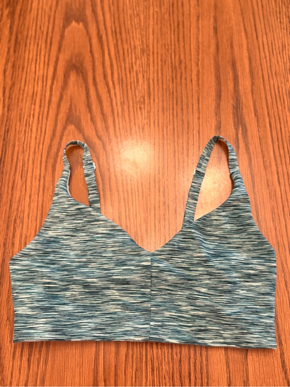 Outdoor Voices Blue Space-Dyed Bralette